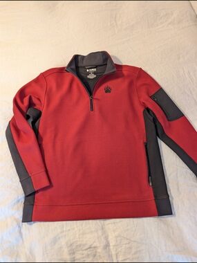 Mens Duluth Trading Alaskan Hardgear Quarter Zip Fleece Lined Pullover XL
